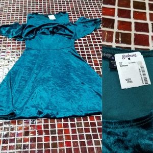 Green Velvet Dress NWT